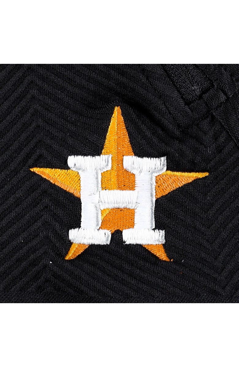 LEVELWEAR Women's Levelwear Black Houston Astros Verse Asymmetrical Raglan Tri-Blend Quarter-Zip Jacket, Alternate, color, Black