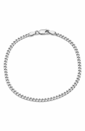 FZN Sterling Silver Curb Chain Bracelet
