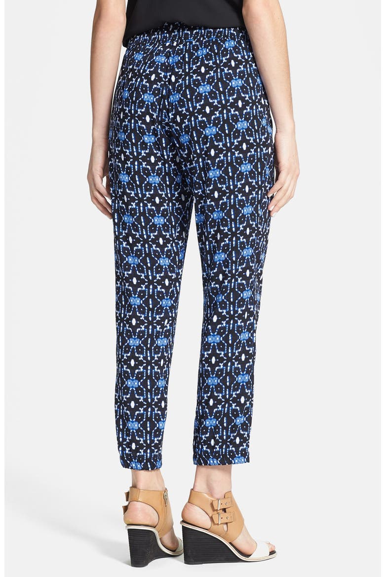 Print Crop Pants, Alternate, color, BLUE PRINT