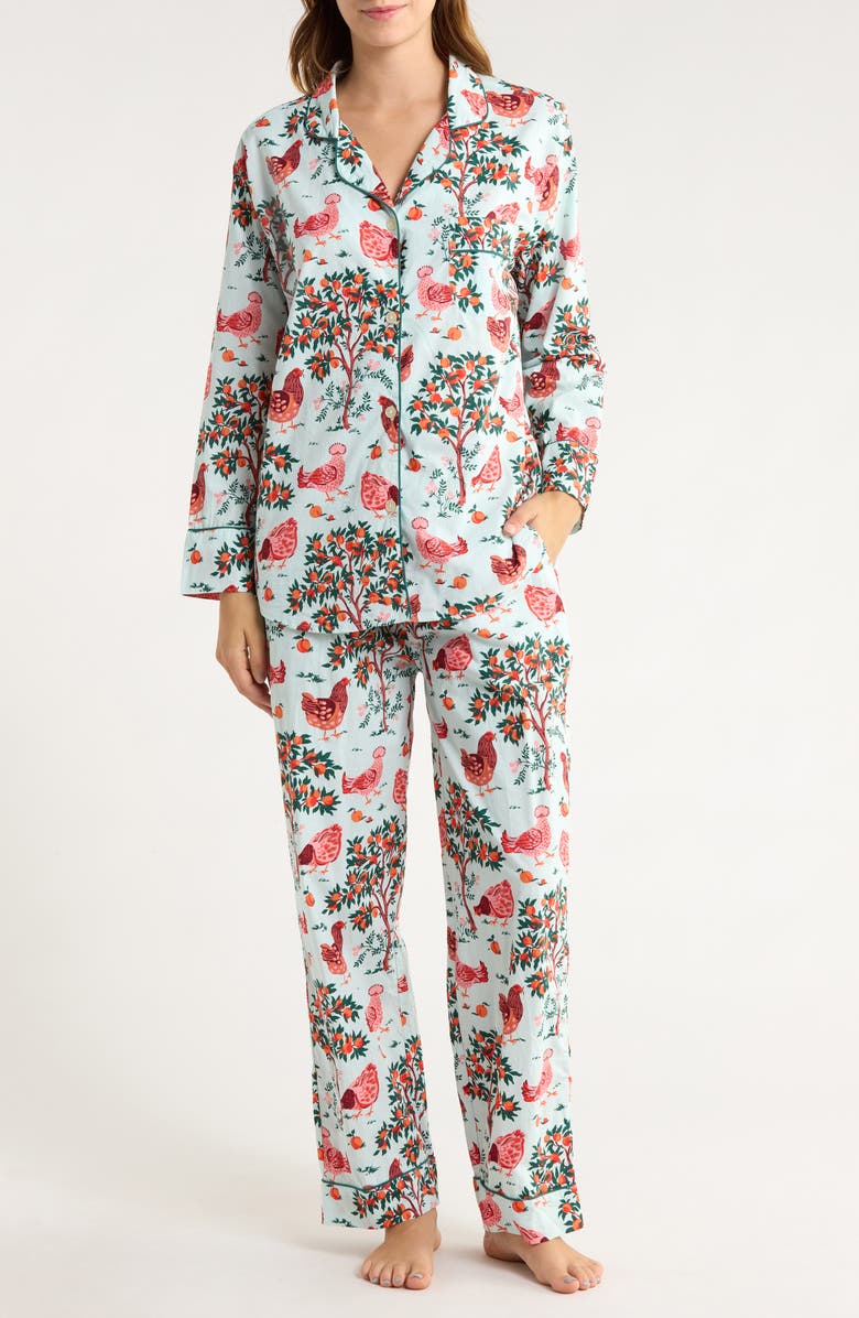 Printfresh Organic Cotton Poplin Long Pajamas, Main, color,