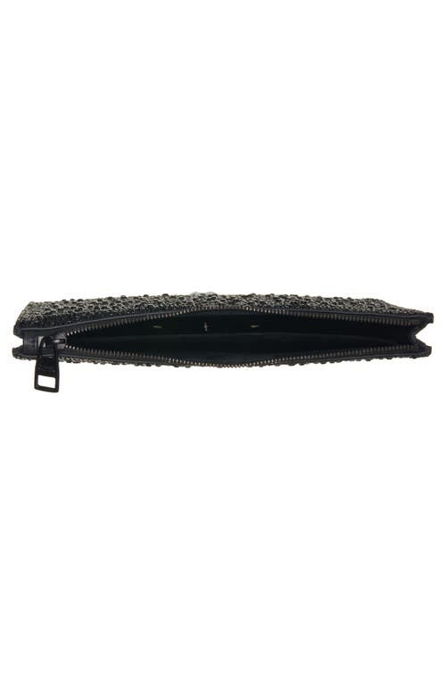 Alexander Mcqueen Mcqueen Knuckle Crystal Embellished Clutch In Black