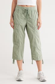 DKNY Peached Poplin Convertible Utility Pants