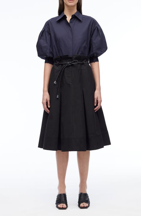 Origami Combo Midi Dress