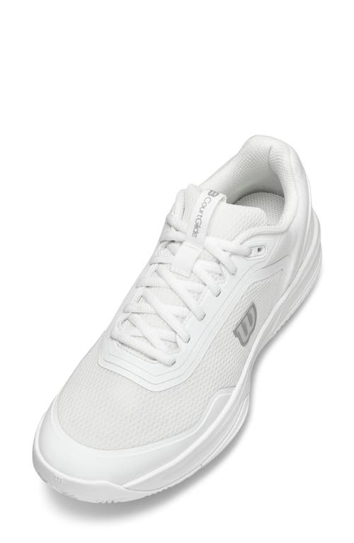 Wilson Courtglide Tennis Sneaker In White/white/silver