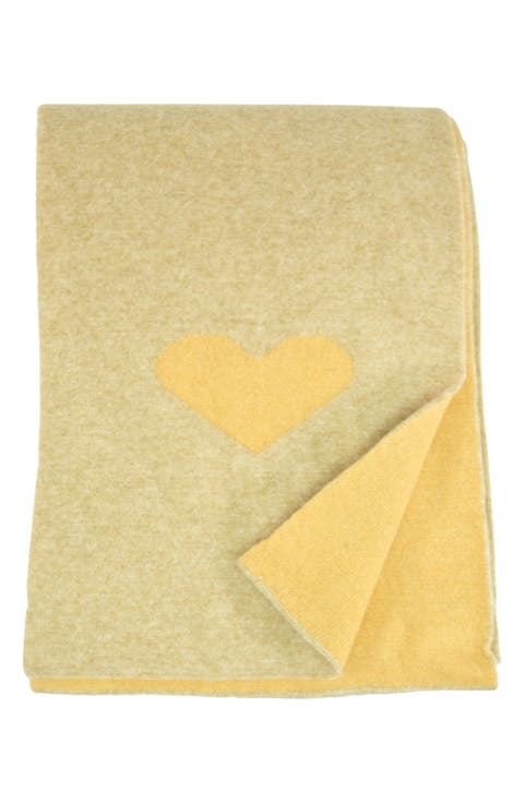 Heart Two Tone Wool Blend Scarf
