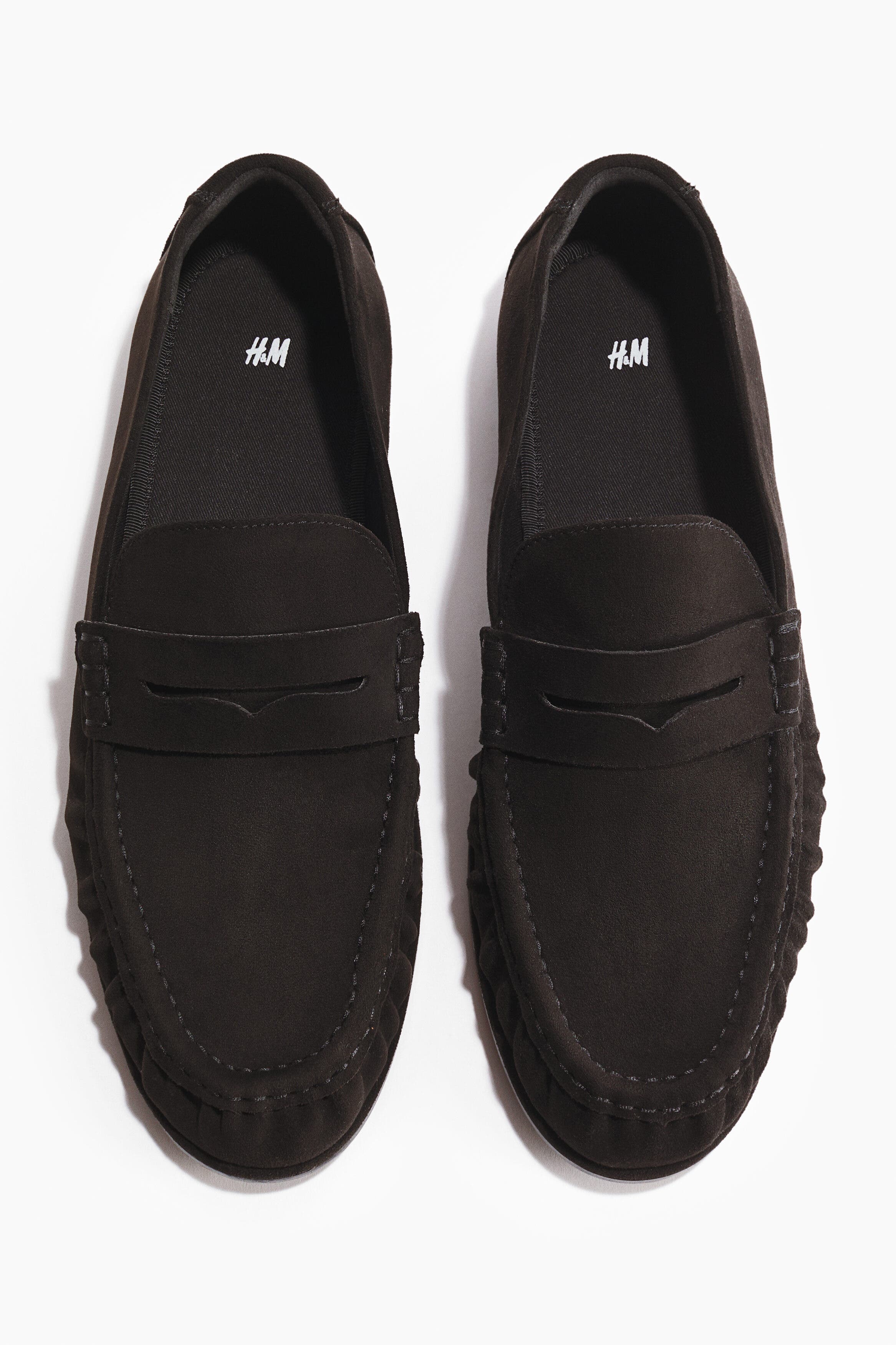 H&M Penny Loafers, Alternate, color, Black