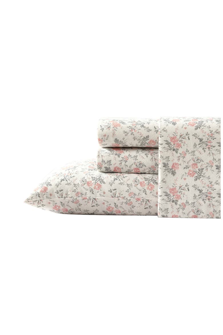 Rosalie Cotton Flannel Sheet Set, Main, color, LT-PASTEL GREY