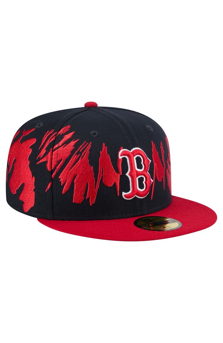 New Era Men's New Era Navy/Red Boston Red Sox Retro Pattern 59FIFTY Fitted Hat, Alternate, color, Navy