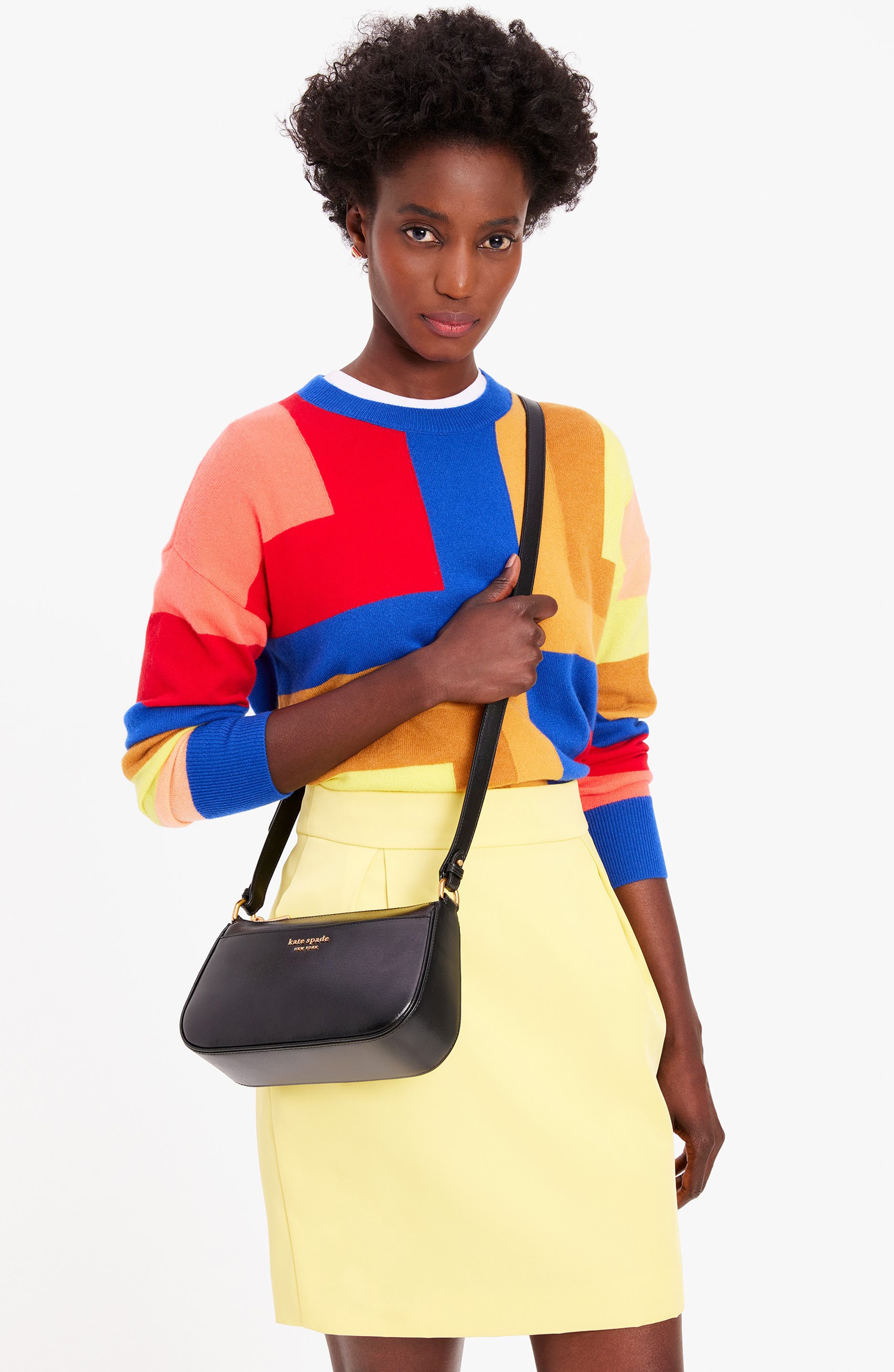 Kate Spade New York small bleecker saffiano leather crossbody bag, Alternate, color, 