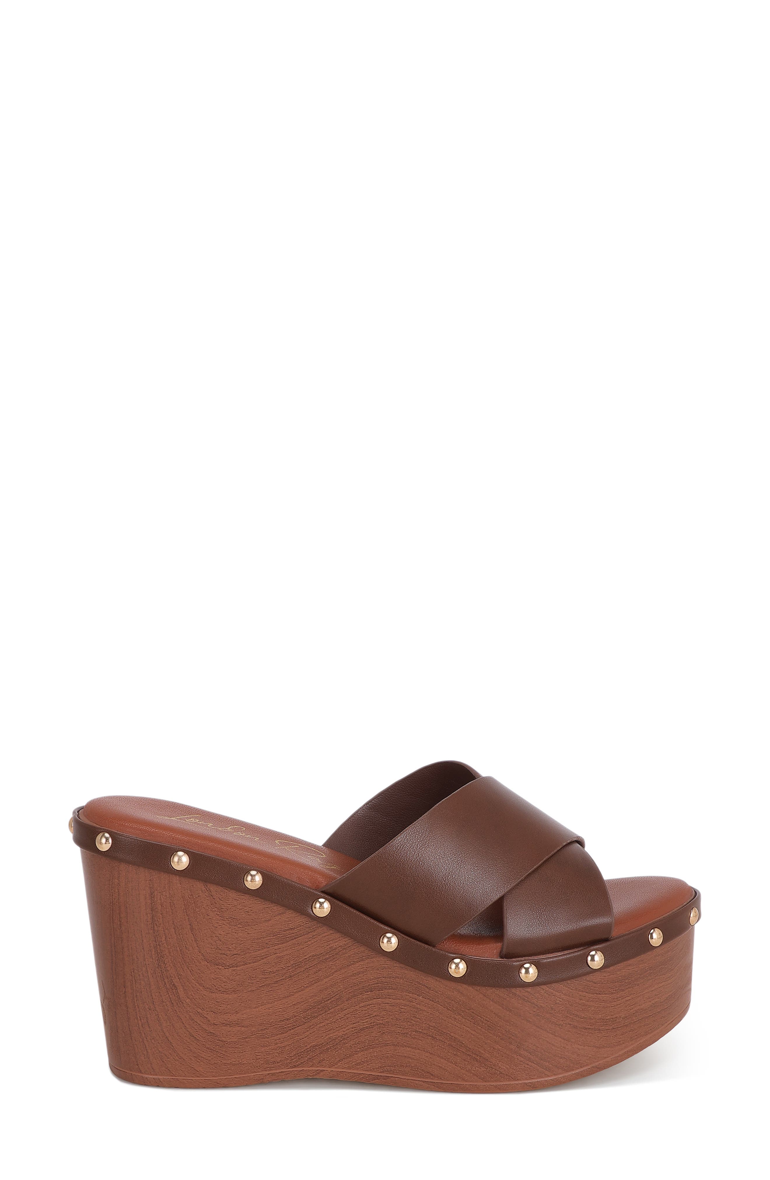 Ciriya Wedge Sandal, Alternate, color, BROWN