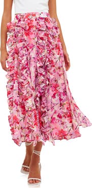 Endless Rose Floral Ruffle Skirt