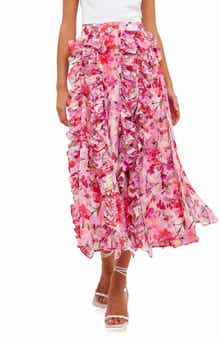 Floral Ruffle Skirt