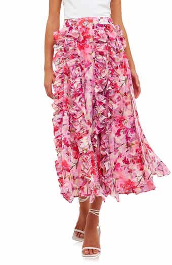 Floral Ruffle Skirt