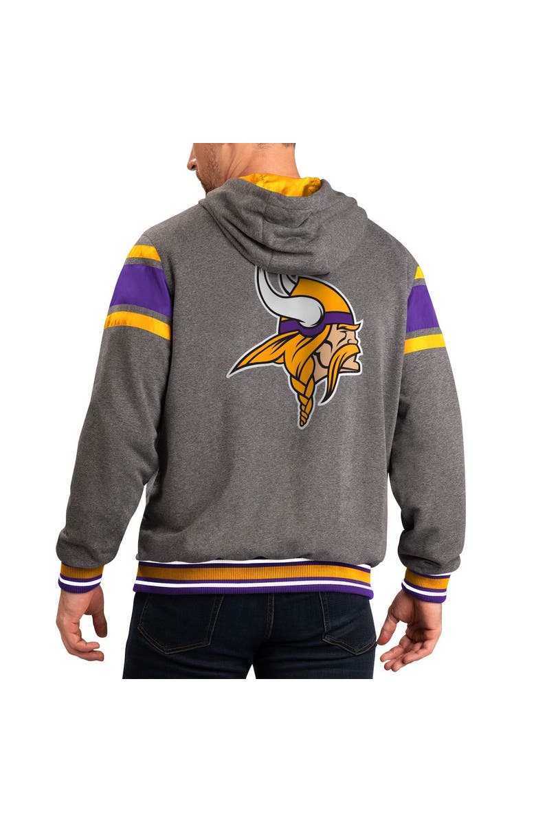 G-III SPORTS BY CARL BANKS Men's G-III Sports by Carl Banks Purple/Gray Minnesota Vikings Extreme Full Back Reversible Hoodie Full-Zip Jacket, Alternate, color, Purple