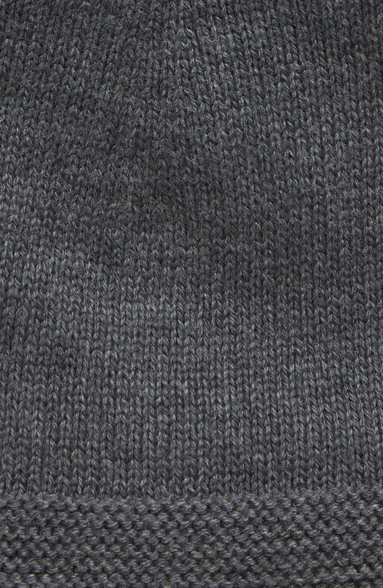 Pink Lemonade Double Pompom Organic Cotton Beanie, Alternate, color, Dark Grey