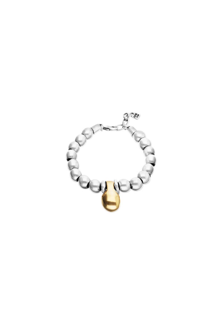 Bracelet with Medium Dials Plated in Sterling Silver and Large Dial Plated in 18K Gold, Main, color, Gold