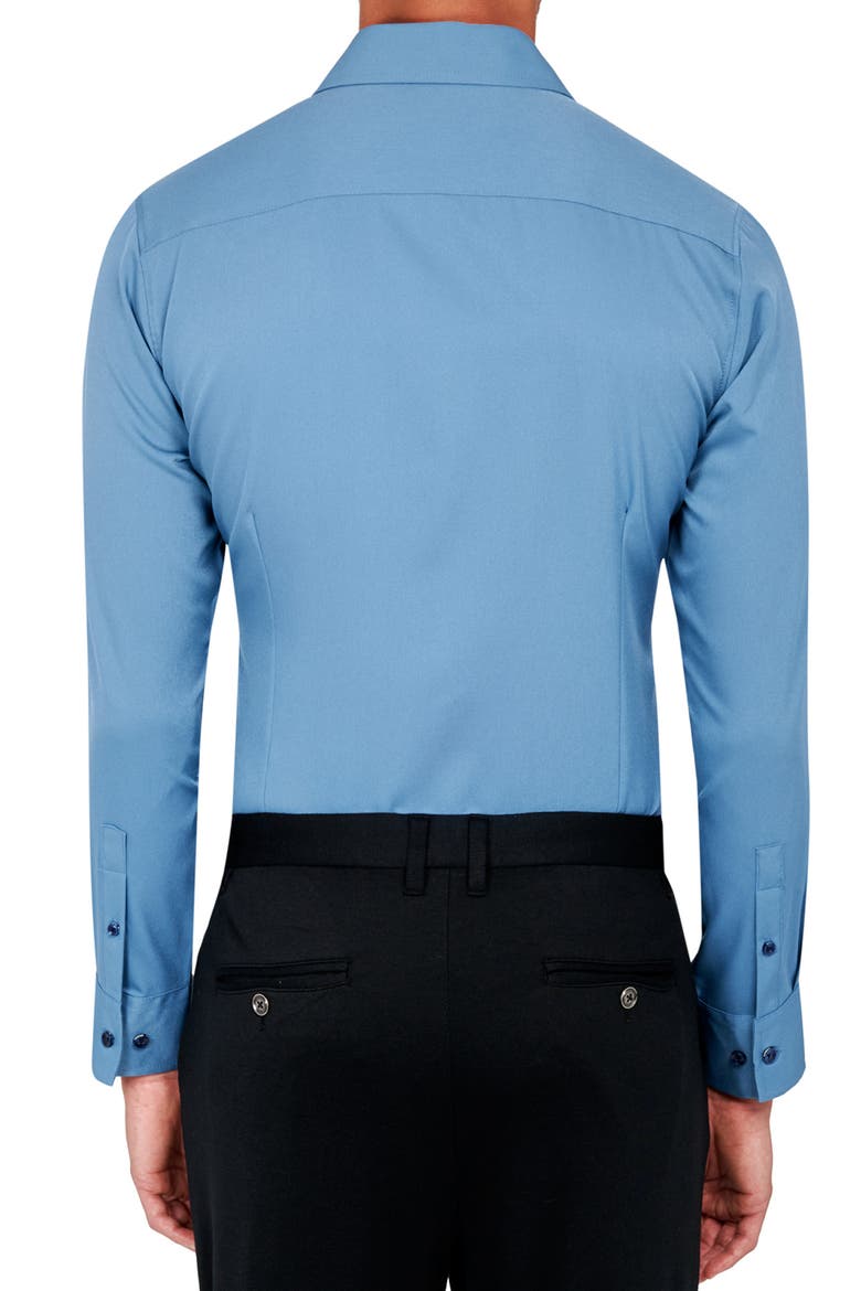 Slim Fit Solid Performance Dress Shirt, Alternate, color, DUSTY BLUE