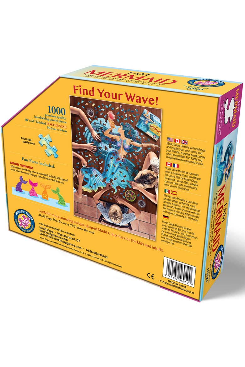 Mermaid 1000 Piece Jigsaw Puzzle, Alternate, color, Multicolored