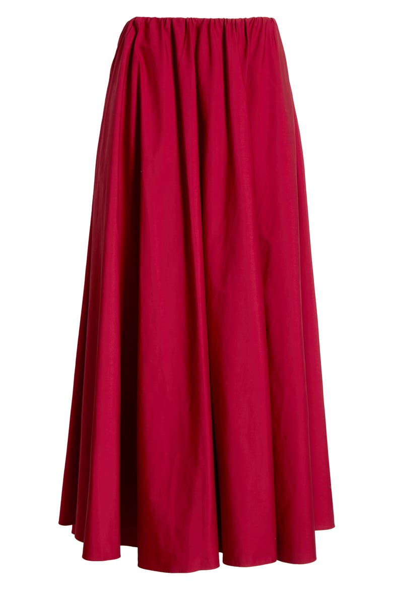Milano Stretch Cotton Skirt, Alternate, color, ROUGE