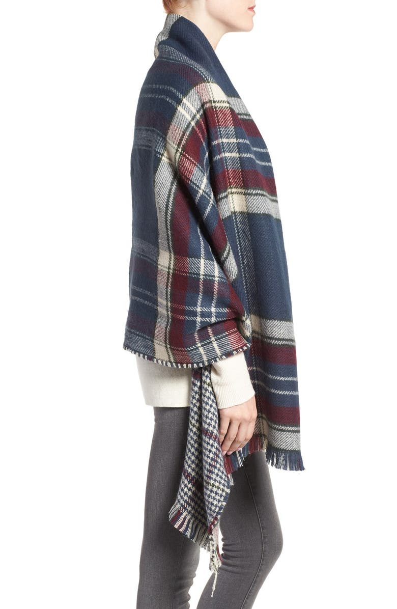Barbour Reversible Plaid & Check Wrap, Alternate, color,
