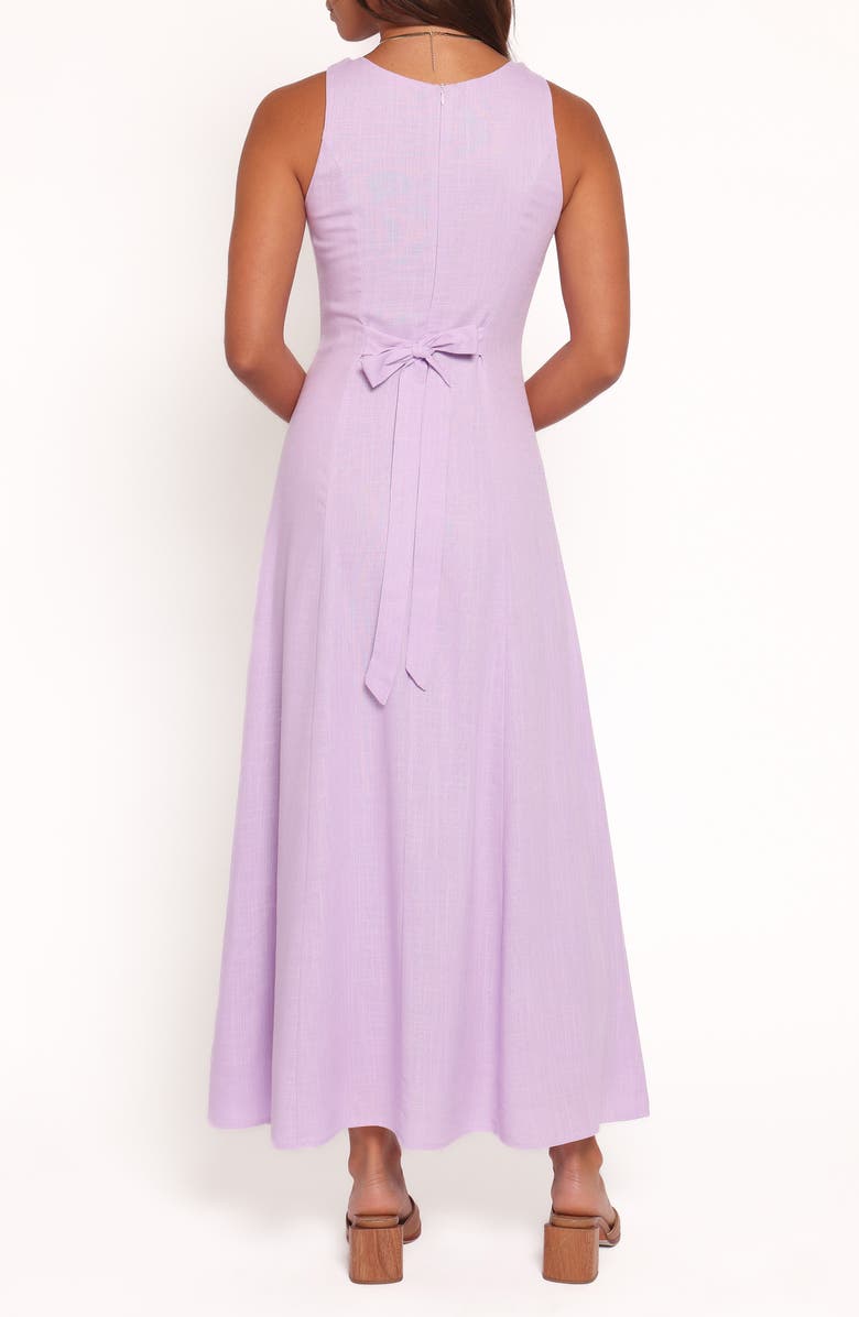 Petal & Pup Tatum Sleeveless Linen Blend Maxi Dress, Alternate, color, Lilac
