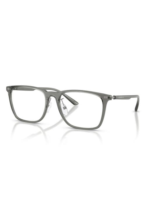Emporio Armani 55mm Pillow Optical Glasses In Gray