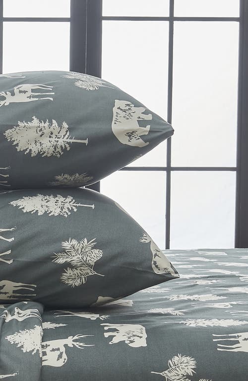 Woven & Weft Lodge Print 4-piece Microfiber Sheet Set In Gray