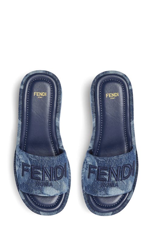 Fendi Sunny Slides With Open Toe And Platform Sole