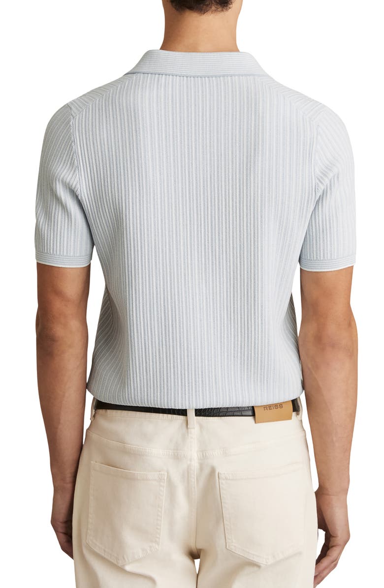 Reiss Lancaster Polo Sweater, Alternate, color, Soft Blue/ White