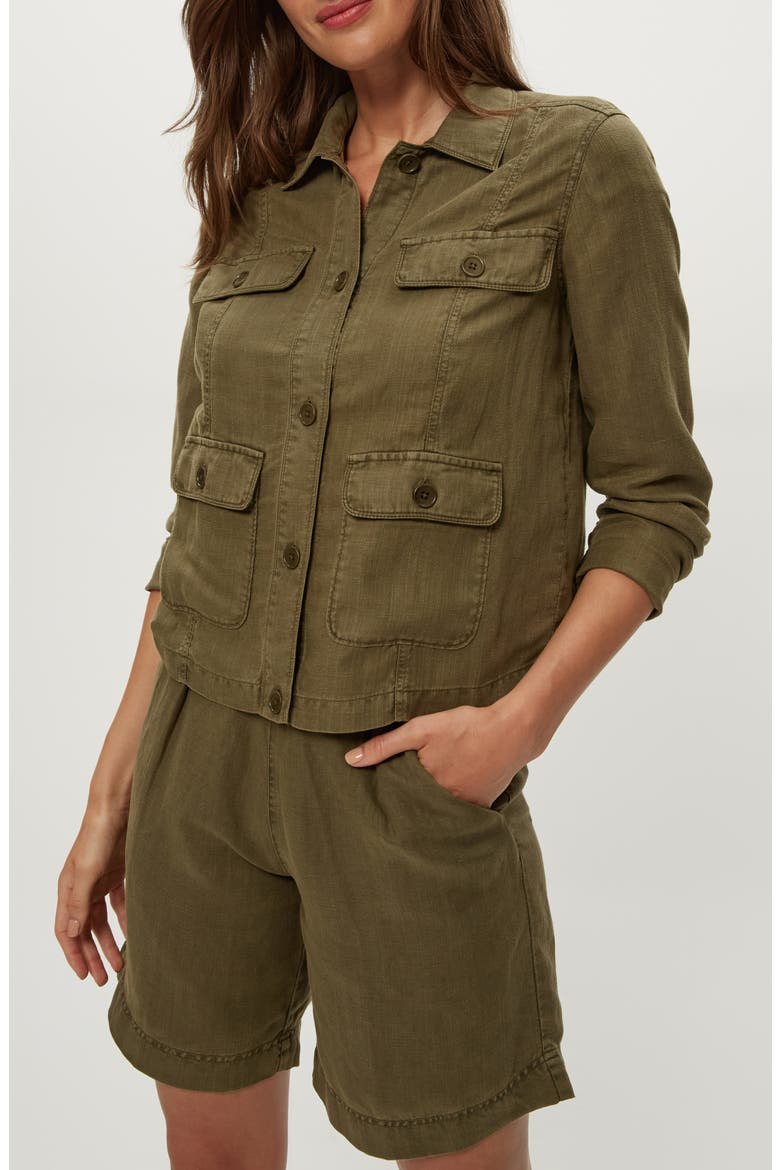 Nash Linen Blend Jacket, Alternate, color, CAPER