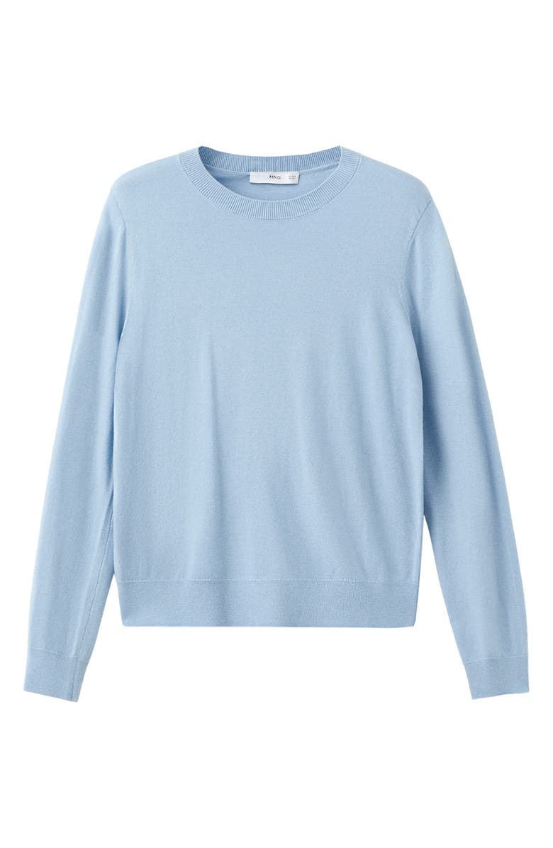 MANGO Crewneck Sweater, Alternate, color, Sky Blue