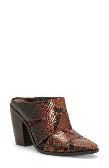 Vince Camuto Aimie Square Toe Mule In Animal Print