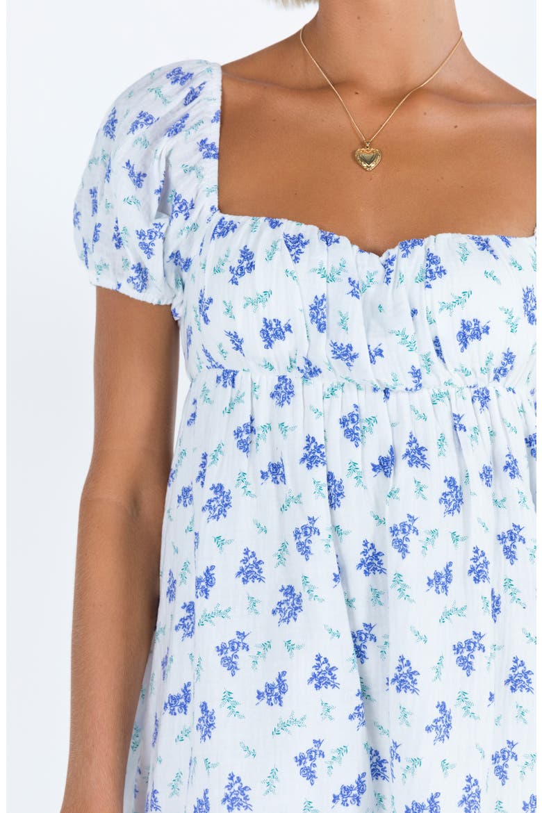 Let's Dance Floral Minidress, Alternate, color, BLUE