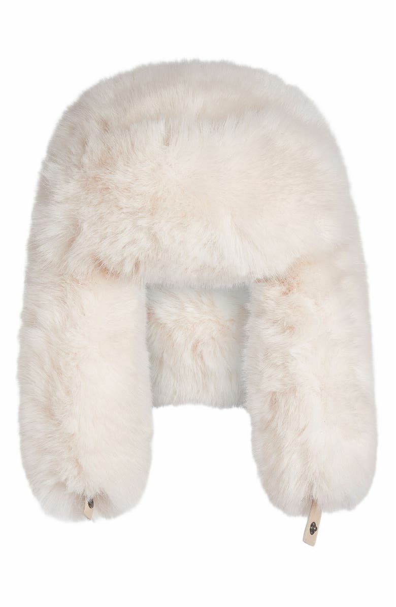 Cynthia Rowley The Snow Bunny Faux Fur Trapper Hat, Main, color, Ivory