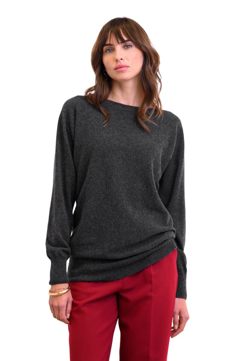 Celtic & Co. Geelong Slash Neck Sweater, Alternate, color, Charcoal