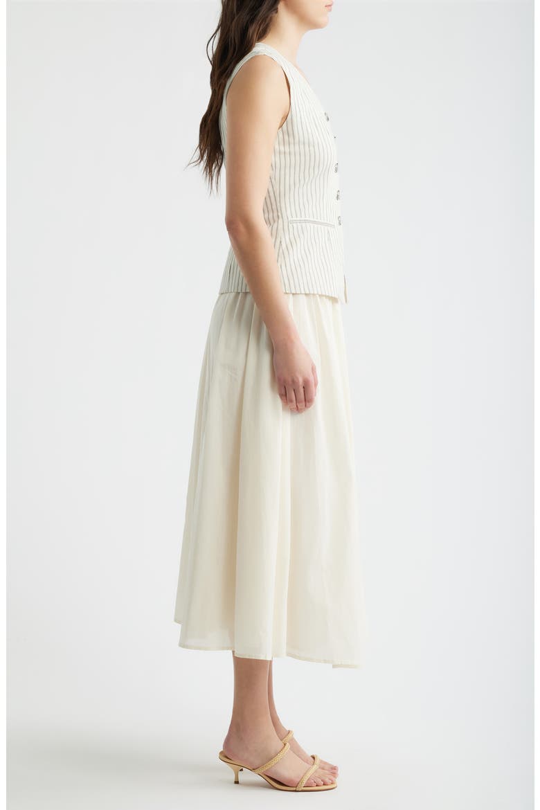 Stripe Vest Top Twofer Dress, Alternate, color, CREAM BLACK