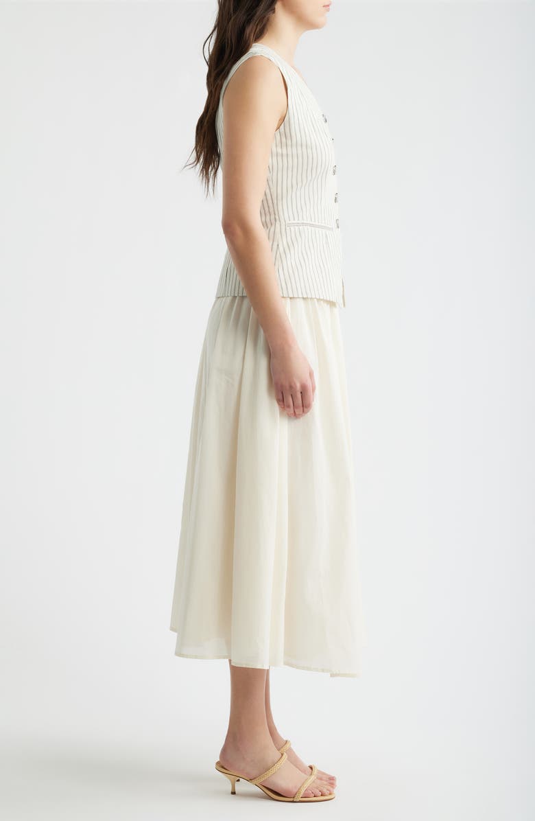 ZOE AND CLAIRE Stripe Vest Top Twofer Dress, Alternate, color, Cream Black