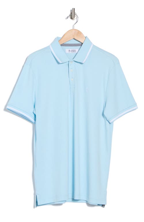 Original Penguin Contrast Tipped Polo In Cool Blue