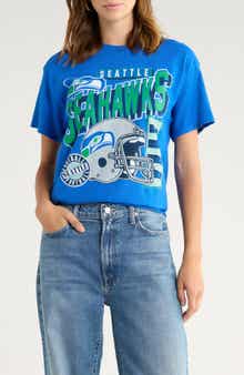 Junk Food Seahawks Checkdown Cotton Graphic T-Shirt