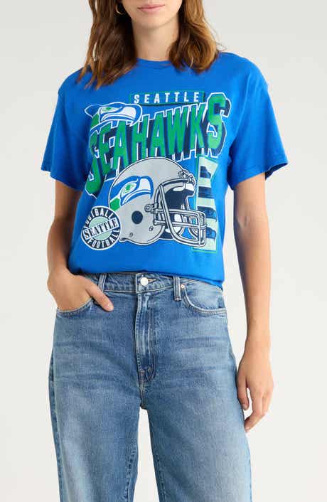 Junk Food Seahawks Checkdown Cotton Graphic T-Shirt