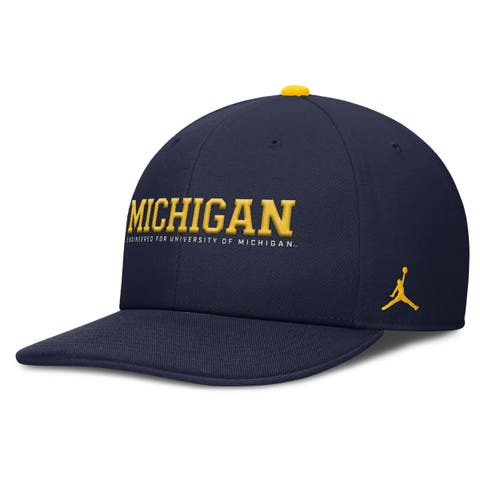 Men's Jordan Brand Navy Michigan Wolverines 2025 On-Field Pro Performance Adjustable Hat