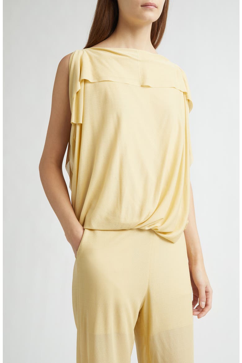 Sheer Drape Top, Alternate, color, SAND YELLOW