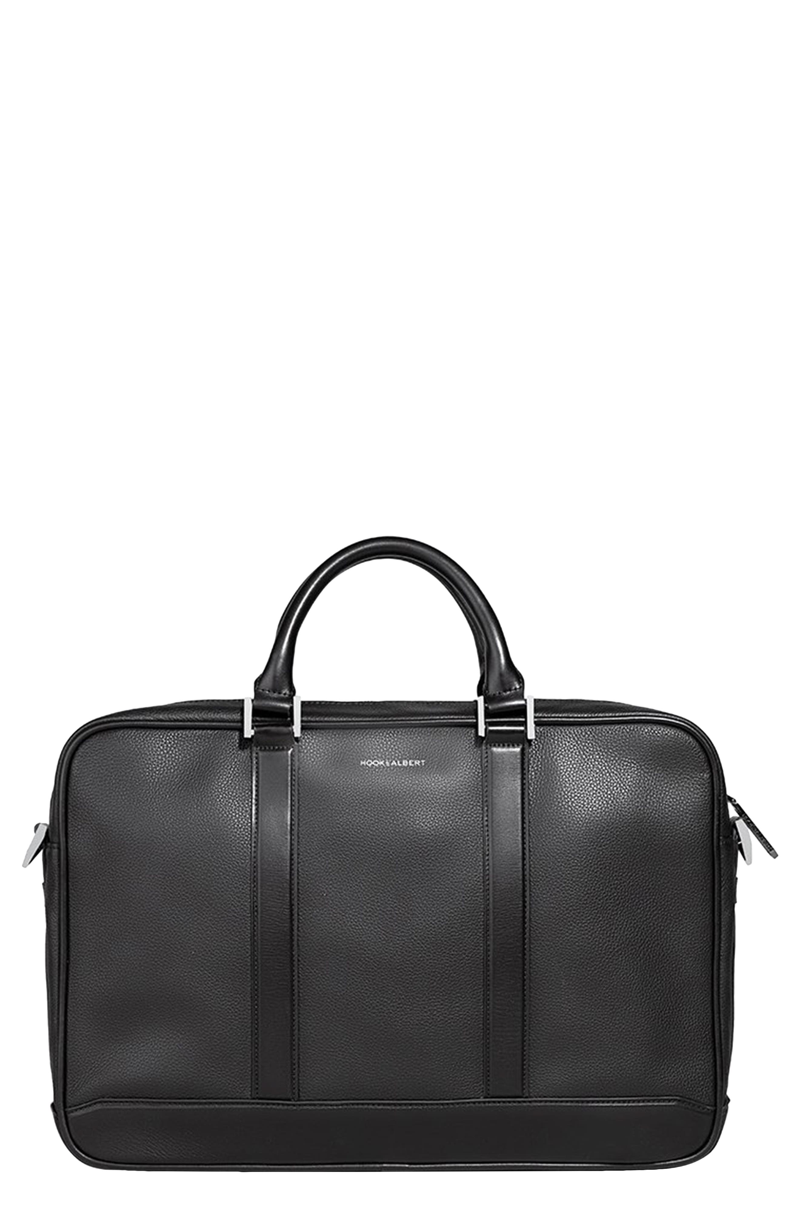 hook + ALBERT Leather Briefcase, Main, color, 