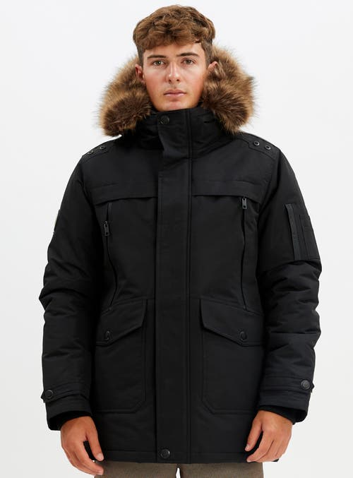Point Zero HOODED MID-LENGTH PARKA in Black  product