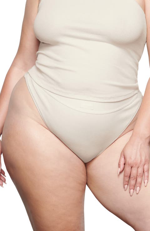 Stretch Cotton Rib Mid Rise Briefs