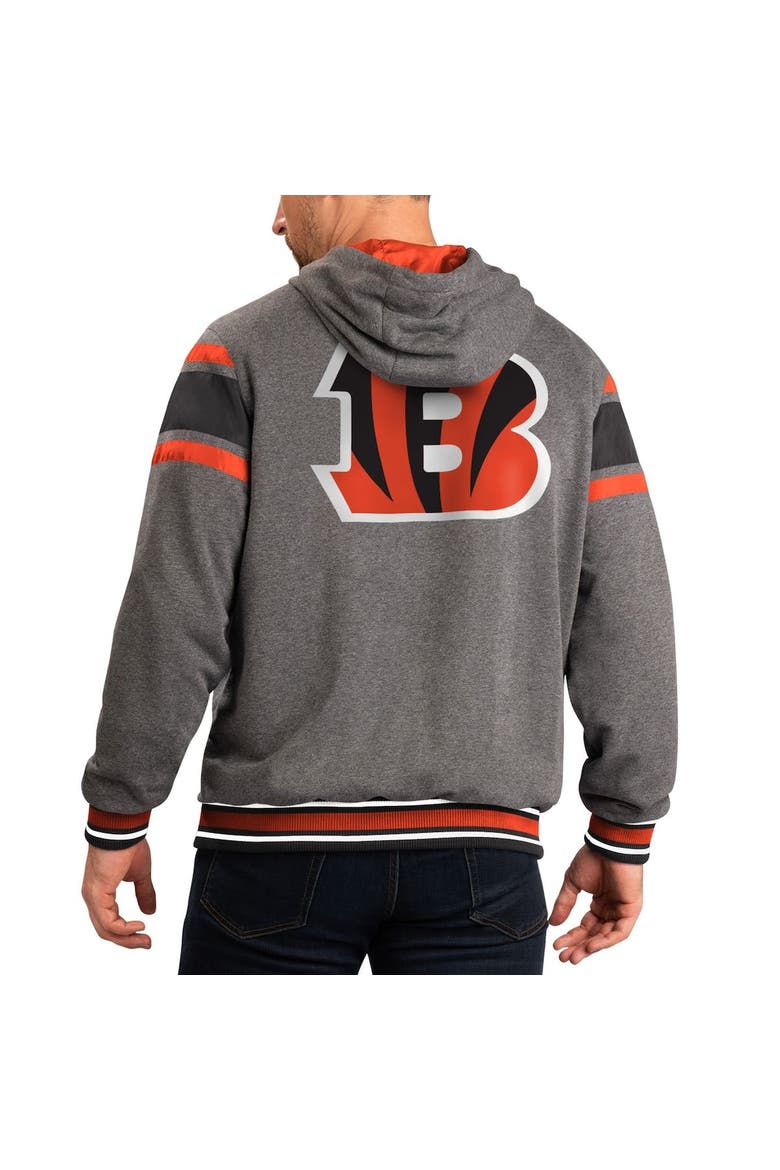 Men's G-III Sports by Carl Banks Black/Gray Cincinnati Bengals Extreme Full Back Reversible Hoodie Full-Zip Jacket, Alternate, color, Black