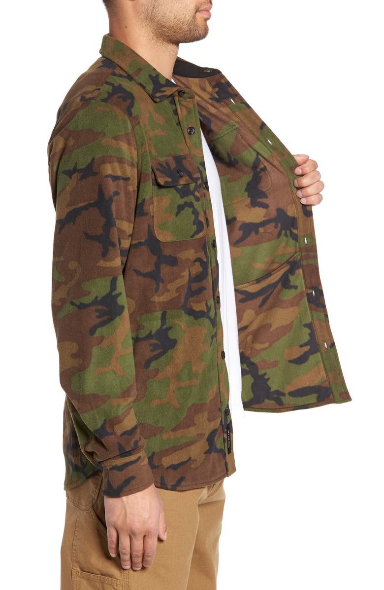 Vans Hillcrest Fleece Shirt Jacket, Alternate, color,