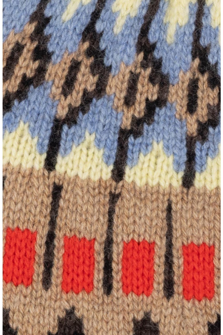 Chunky Fair Isle Beanie, Alternate, color, CAMEL