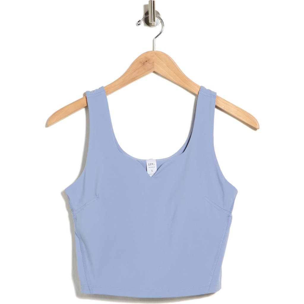 Yogalicious Cloud Skin Aura Lia Crop Tank In Cloud Mist