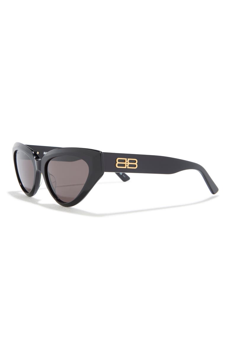 56mm Cat Eye Sunglasses, Alternate, color, BLACK BLACK GREY